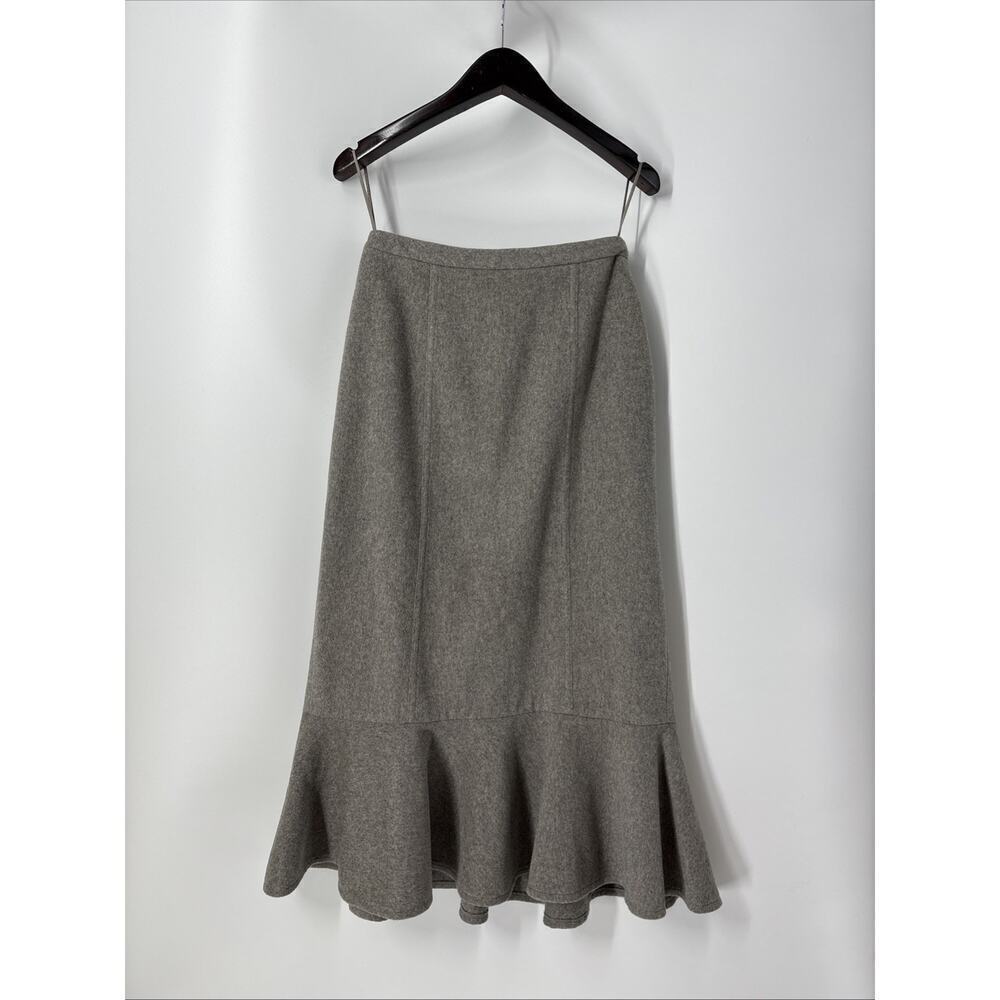 Ralph Lauren Collection Gray 100% Cashmere Trumpet Midi Skirt Flare Runway 2005 - Picture 13 of 13